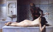 Edouard Debat Ponsan The Massage Scene from the Turkish Baths Spain oil painting artist